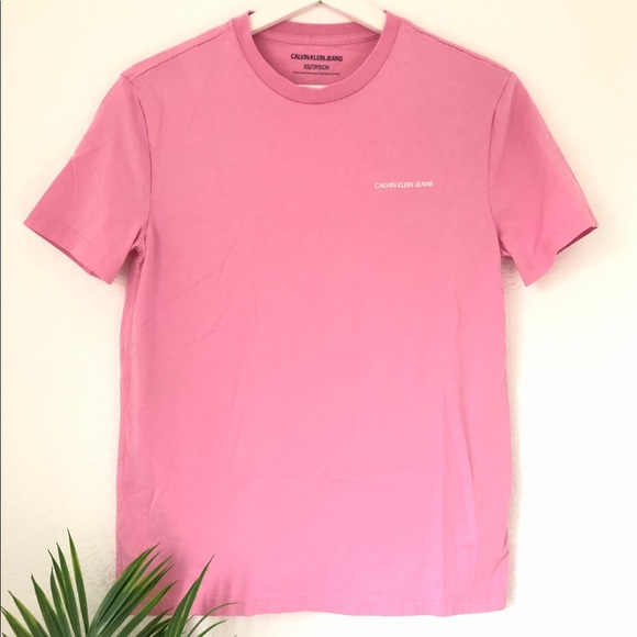 Calvin Klein Pink Graphic Tee XS - Picture 1 of 3